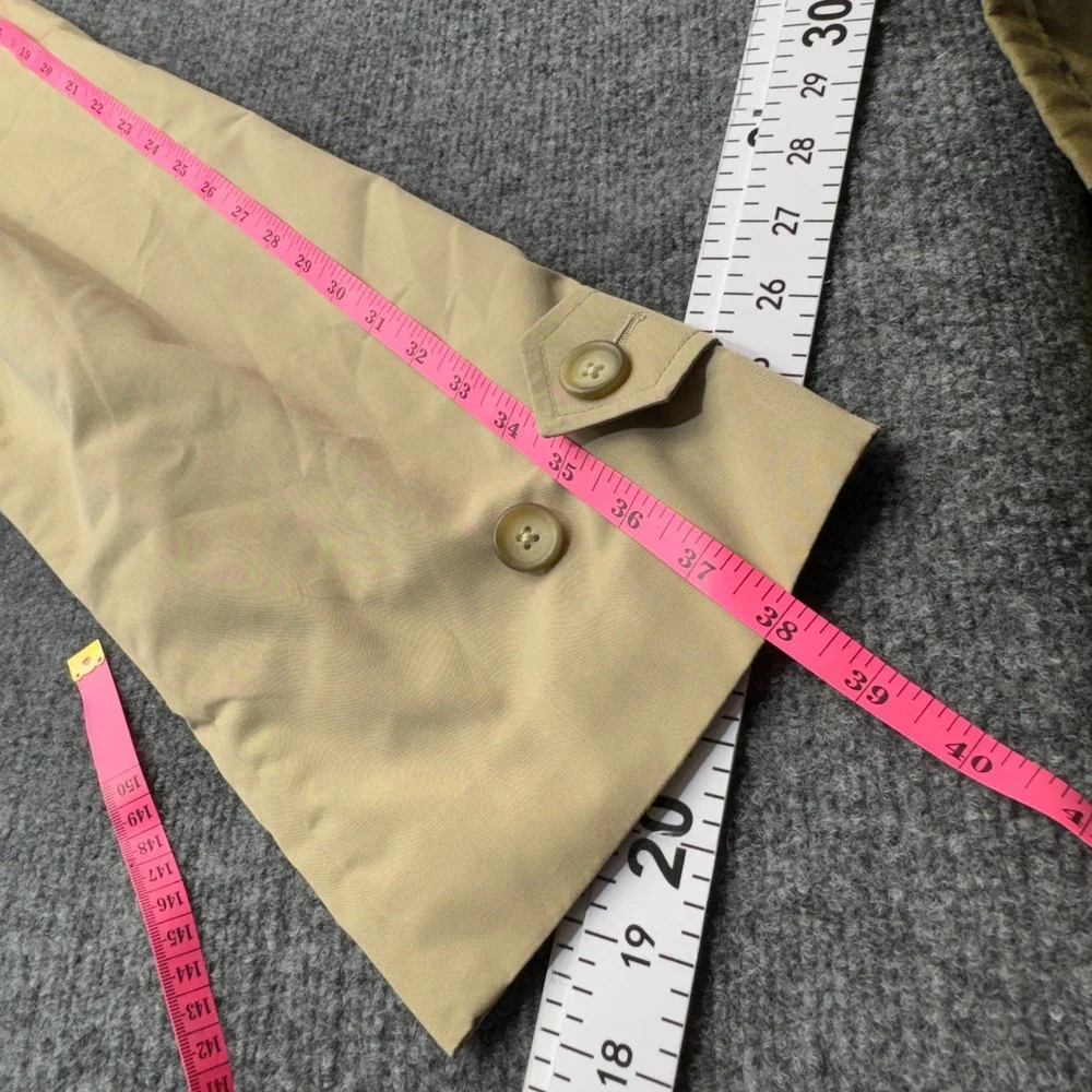 Vintage LL Bean Trench Coat Mens XL Tan Rain Overcoat Mac Jacket Oxford 0X723